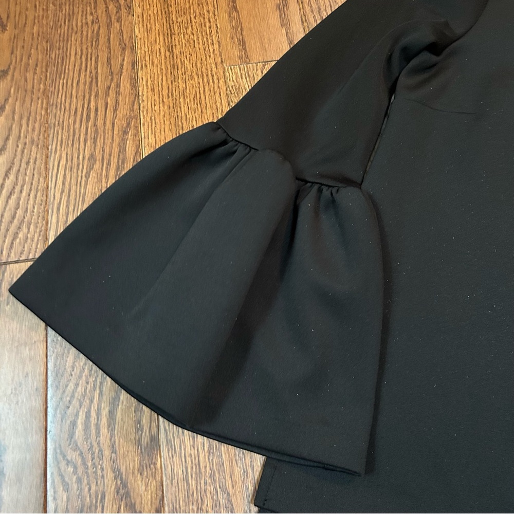 Ted Baker Elegant Black Top with Flared Sleeves - Picture 3 of 10